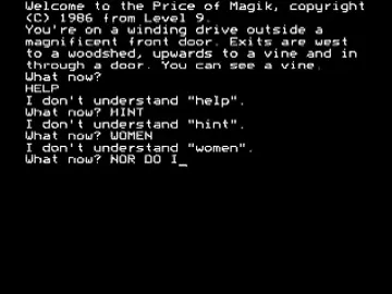 Price of Magic, The (1986)(Level 9)[MAGIK] screen shot game playing